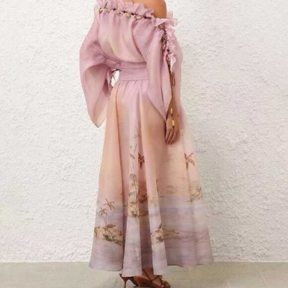 Zimmerman Laurel Midi Dress in Light - Picture 3 of 3